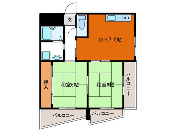 マンション冨士の物件間取画像